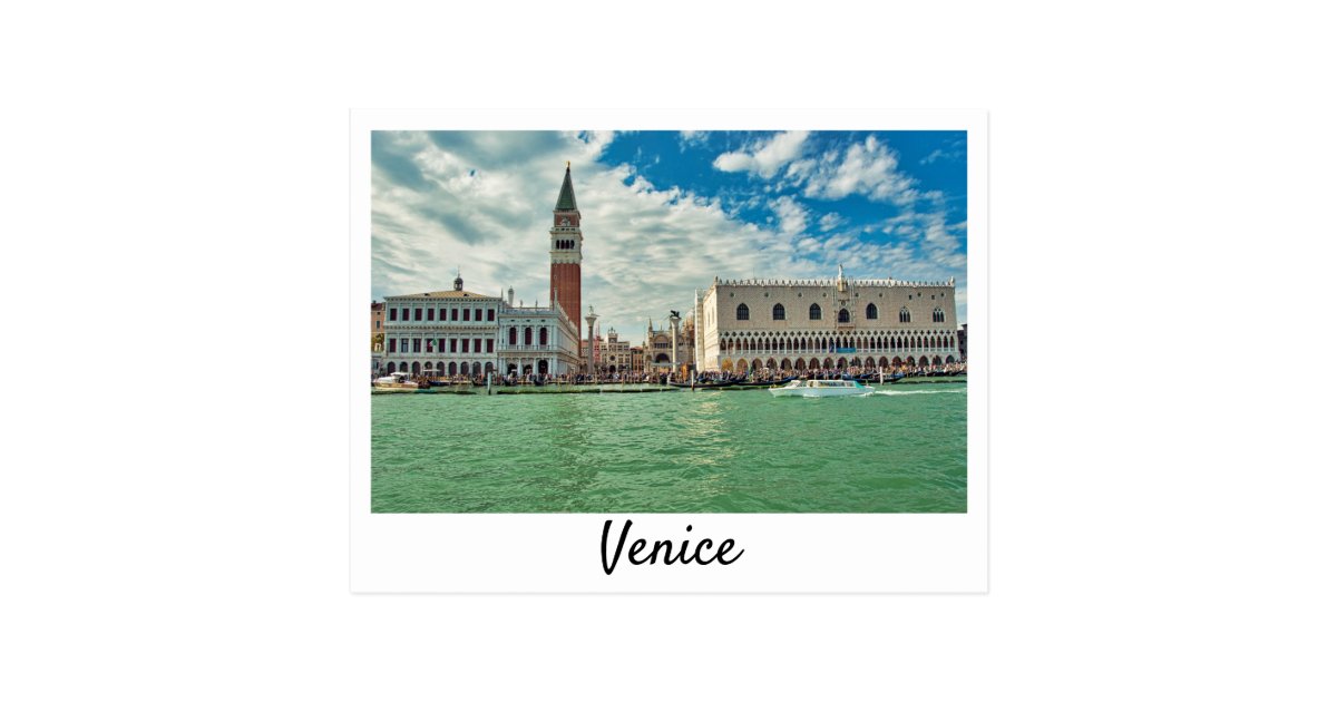 Venice Grand Canal Doge S Palace Piazza San Marco Postcard