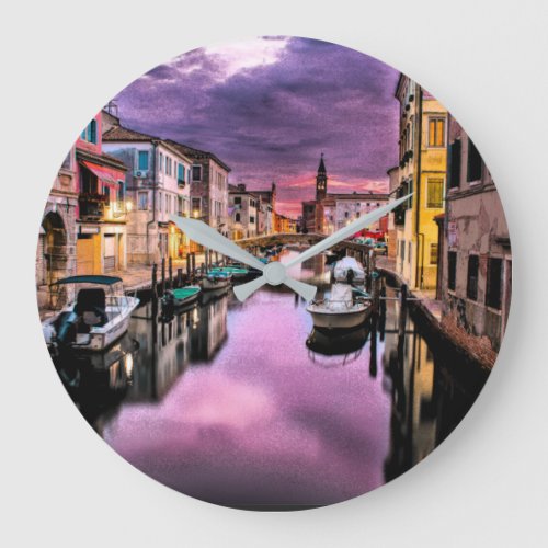 Venice Grand Canal Italy Large Clock