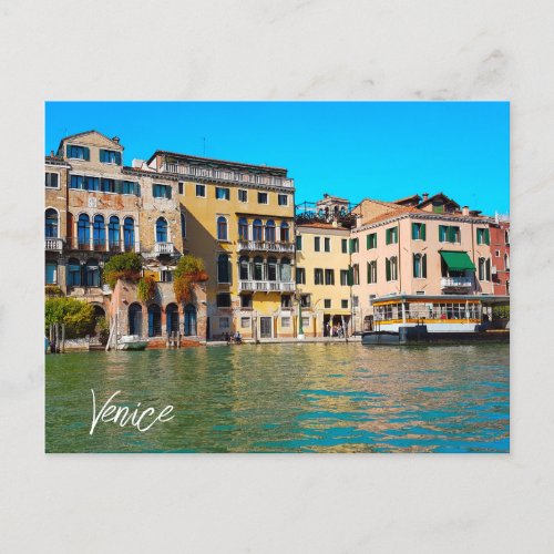 Venice Grand Canal Venetian Style Houses Postcard