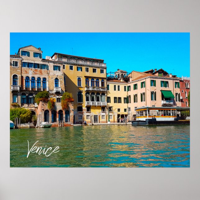 Venice Grand Canal Venetian Style Houses Poster (Front)