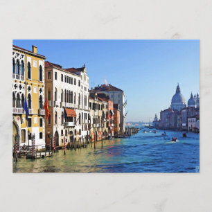 Venice Grand Canal with Love Quote Invitation