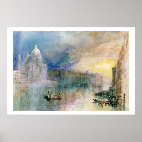 Venice Grand Canal with Santa Maria della Salute Poster