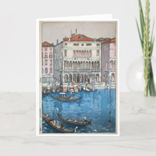 Venice, Hiroshi Yoshida, Woodcut Holiday Card