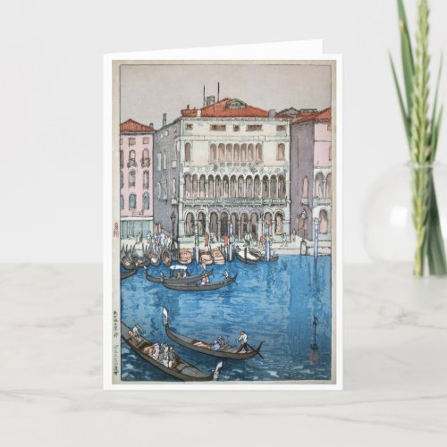 Venice Hiroshi Yoshida Woodcut Holiday Card