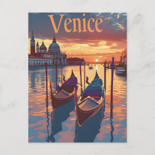 Venice Illustration Postcard