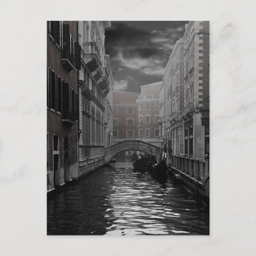 Venice in Black and White Postcard