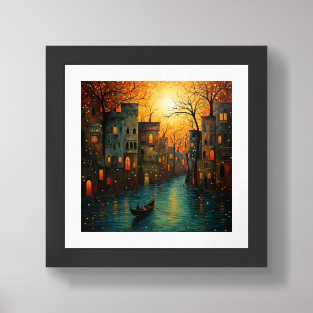Venice In The Evening Framed Art (Framed Front)