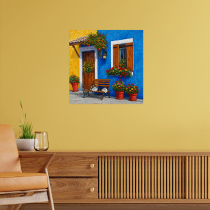 Venice Inspired – Colorful Village Poster Print