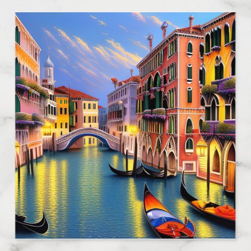 Venice is a City  Famous for Its Intricate Canals Envelope Liner