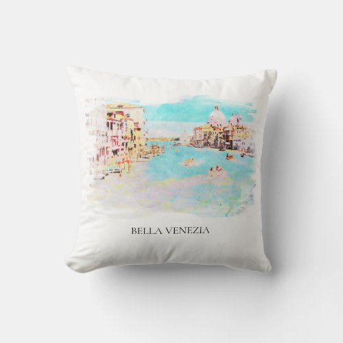   Venice Italian Language Venezia Italia Throw Pillow