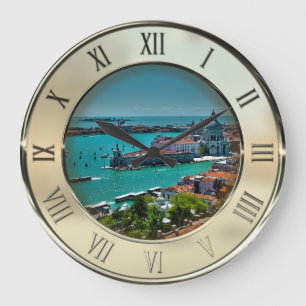 Venice, Italy - Aerial View Large Clock
