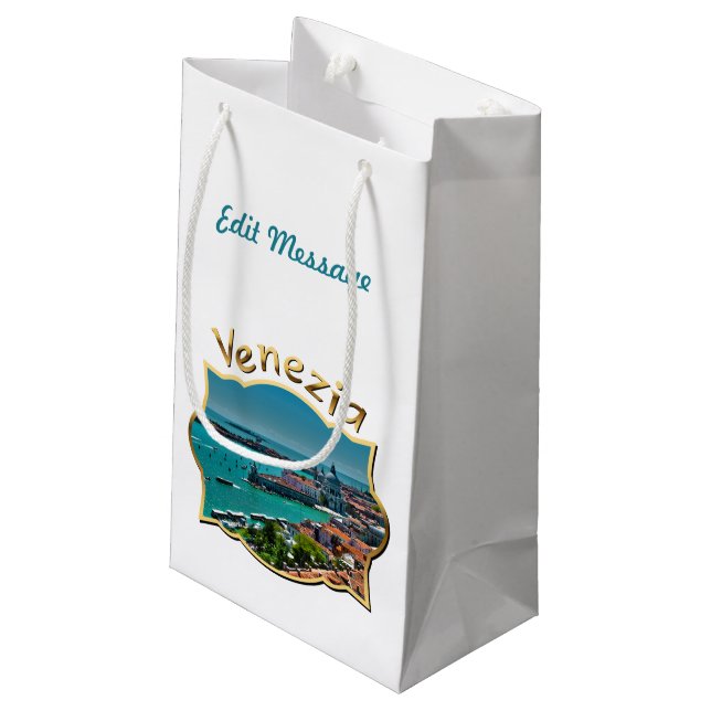 Venice, Italy - Aerial View Small Gift Bag (Back Angled)