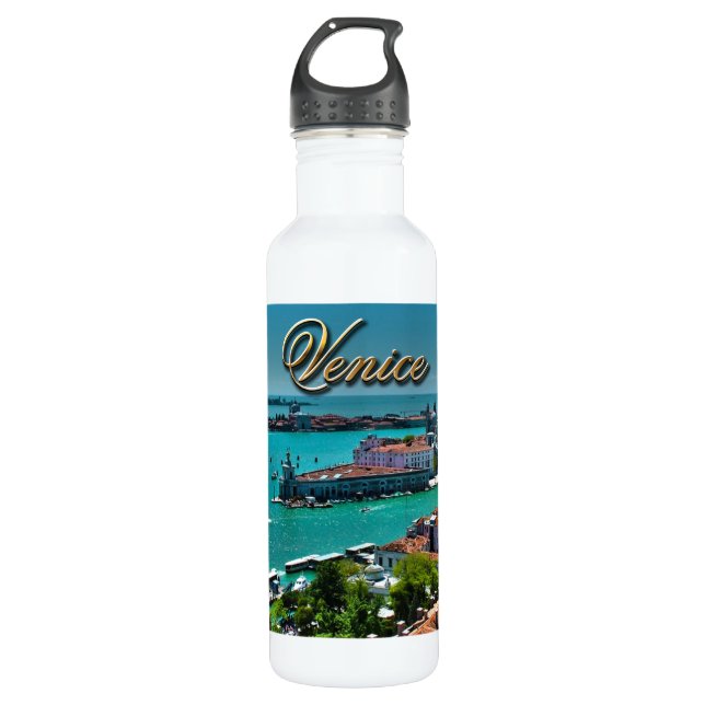 Venice, Italy - Aerial View Stainless Steel Water Bottle (Front)
