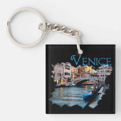 Venice Italy Along the Canal Keychain