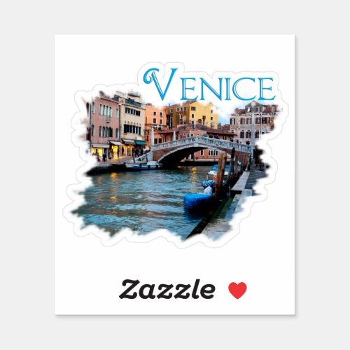 Venice Italy Along the Canal Sticker