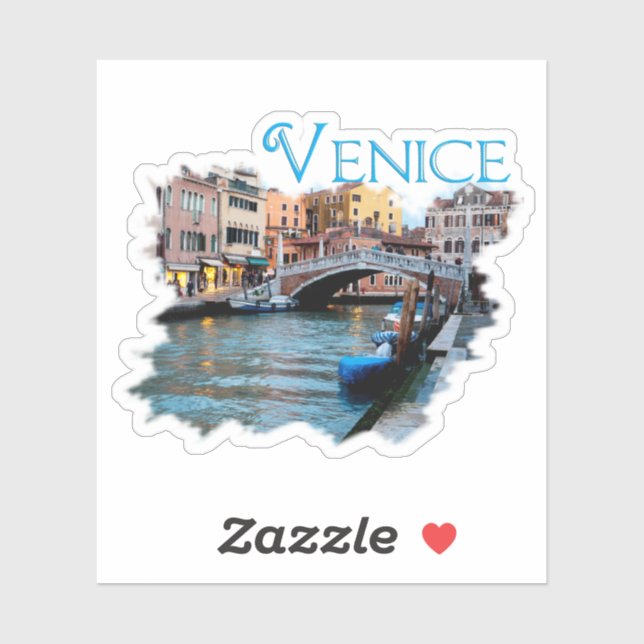 Venice, Italy: Along the Canal Sticker (Sheet)