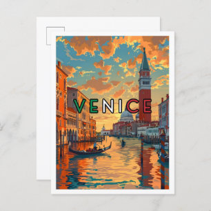 Venice Italy Art Vintage Travel Postcard