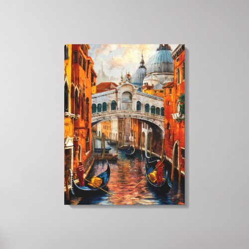 Venice Italy Beautiful Painting Gift Canvas Print