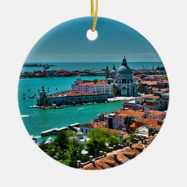 Venice, Italy - Bird's Eye View Ceramic Ornament (Front)