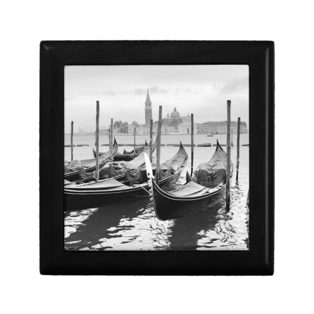 Venice Italy black and white landscape Gift Box (Front)