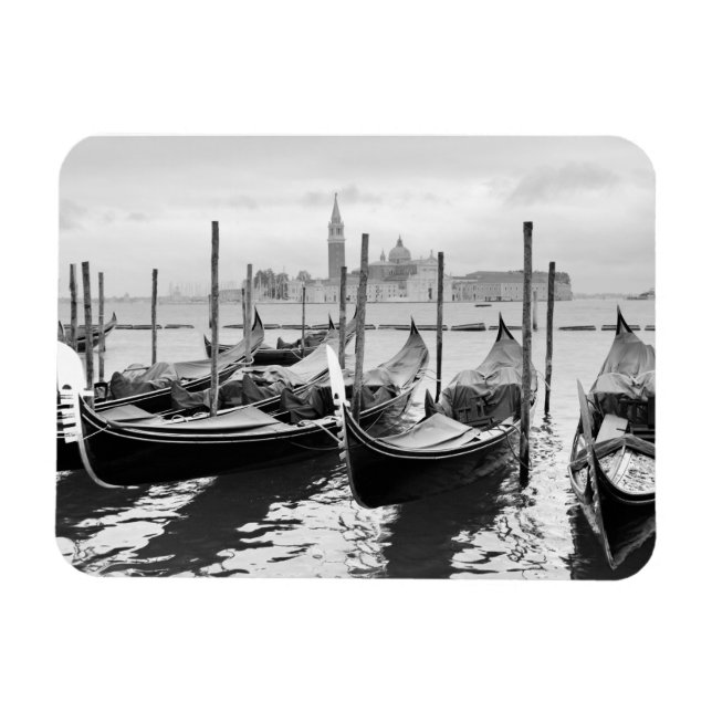 Venice Italy black and white landscape  Magnet (Horizontal)