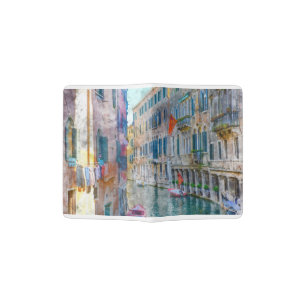 Venice Italy Boats in the Grand Canal Passport Holder