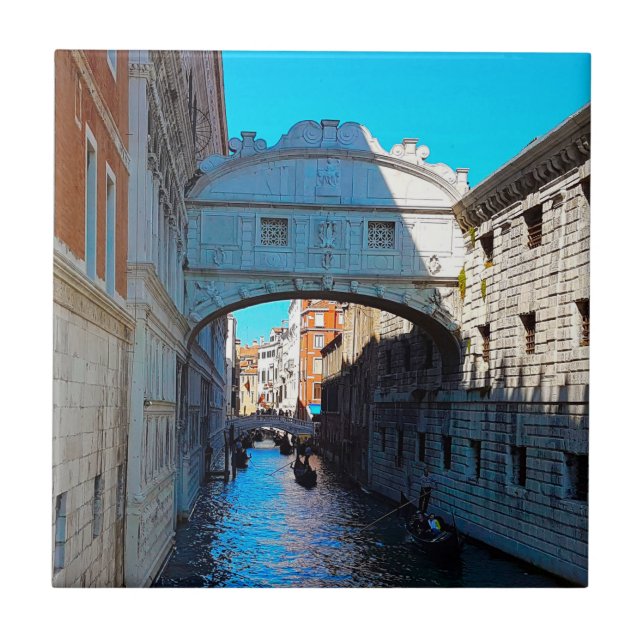 Venice Italy Bridge of Sighs Canal Travel Ceramic Tile (Front)