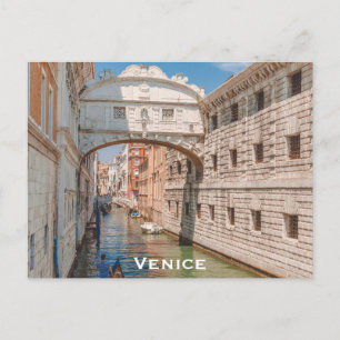 Venice Italy Bridge of Sighs Travel Photo Postcard