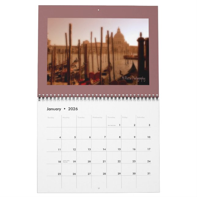 Venice, Italy Calendar (Jan 2026)
