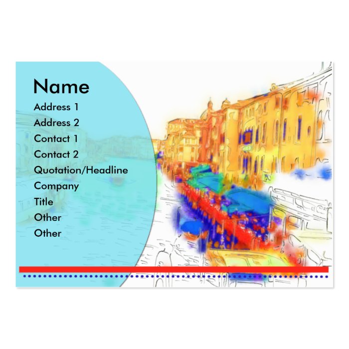 Venice Italy Calling Card Business Card Template