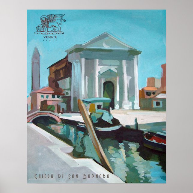 Venice, Italy | Campo San Barnaba Poster (Front)