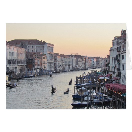 Venice, Italy Canal at Sunset Cards (Front Horizontal)