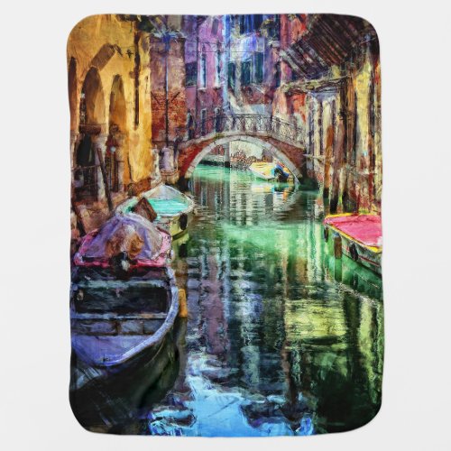 Venice Italy Canal Baby Blanket