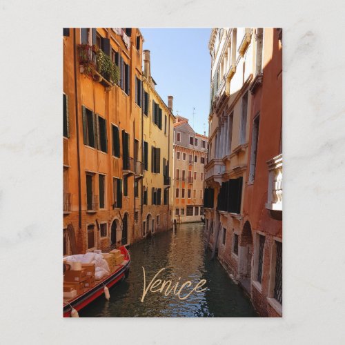 Venice Italy Canal Buildings Travel Postcard