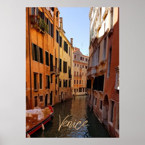 Venice Italy Canal Buildings Travel Poster