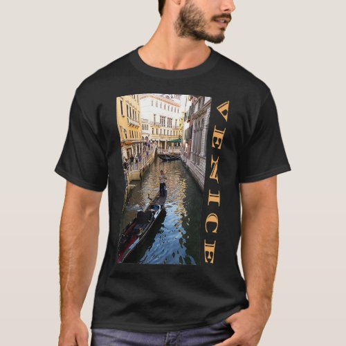 Venice Italy Canal Gondola Travel Souvenirs Photog T_Shirt