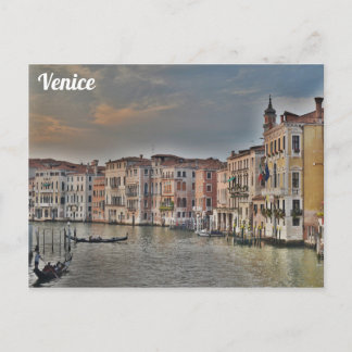 Venice Italy Canal Gondolas Travel Photo Postcard