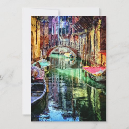 Venice Italy Canal Holiday Card