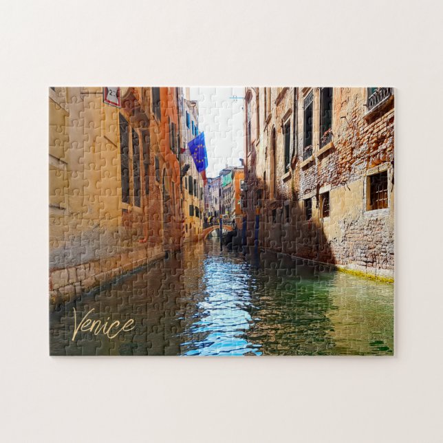 Venice Italy Canal Living Pretty Little Bridge Jigsaw Puzzle (Horizontal)