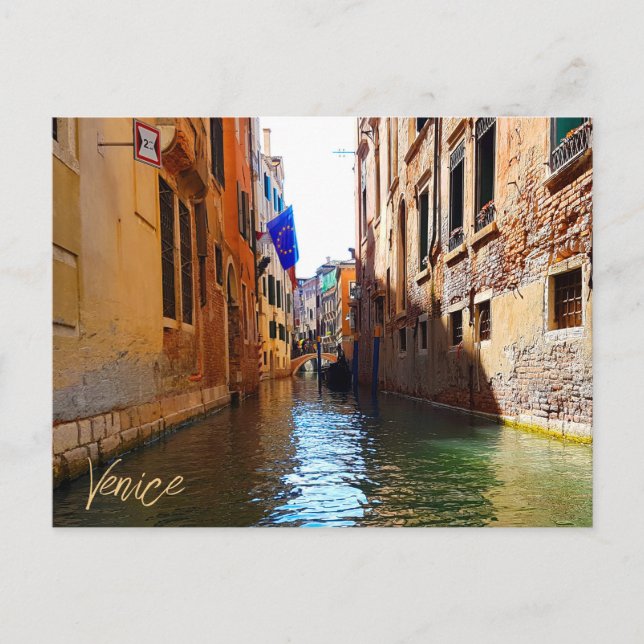 Venice Italy Canal Living Pretty Little Bridge Postcard (Front)