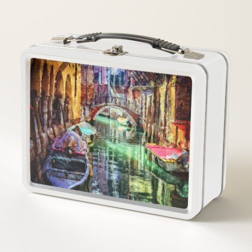 Venice Italy Canal Metal Lunch Box
