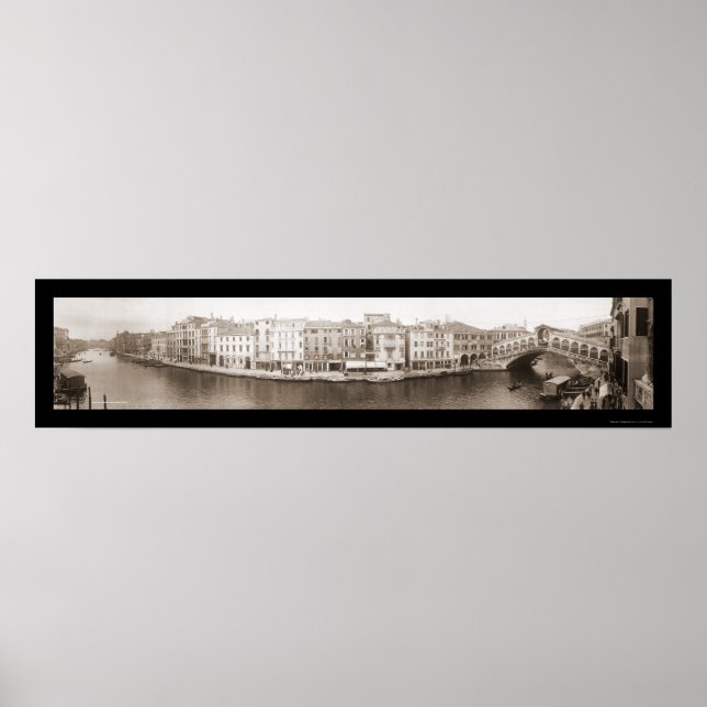 Venice Italy Canal Photo 1909 Poster (Front)