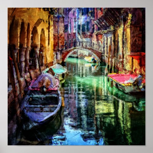 Venice Italy Canal Poster