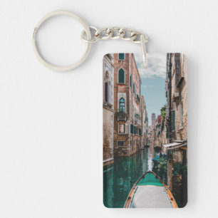 Venice Italy Canal Scene Gondola Keychain