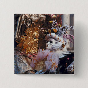 Venice Italy Carnival Mask ~ Italian Festival Button