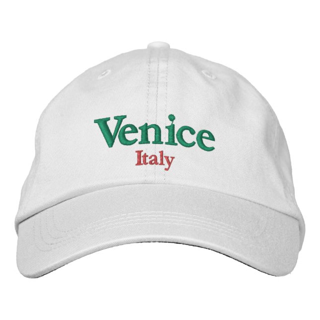 Venice Italy City Pride Embroidered Baseball Cap (Front)