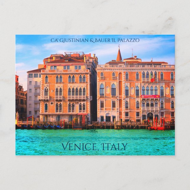 Venice, Italy - Colorful Picture Of Grand Canal Postcard (Front)