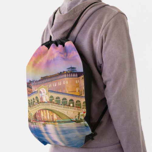 Venice Italy Drawstring Bag