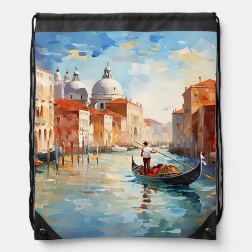 Venice Italy Drawstring Bag