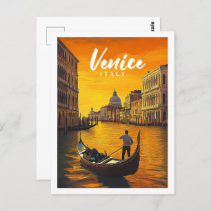 Venice Italy Famous Travel Place Postcard